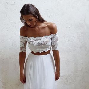 Grace Loves Lace Everyday Crop in Ivory